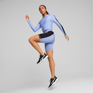 PUMA Fit 5" Tight Training Shorts Women, Elektro Purple-PUMA Black